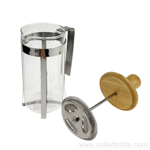 300mL Bamboo Lid French Press Coffee Maker